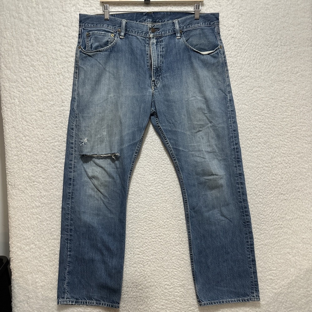 Polo Ralph Lauren Vintage 67 Jeans Men's 36 Blue Denim Distressed Classic Fit